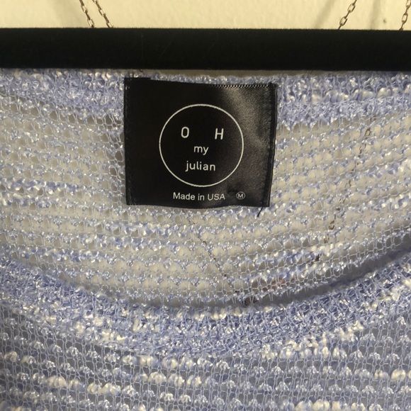 BEAUTIFUL Oh My Julian crochet periwinkle sweater - Picture 4 of 5